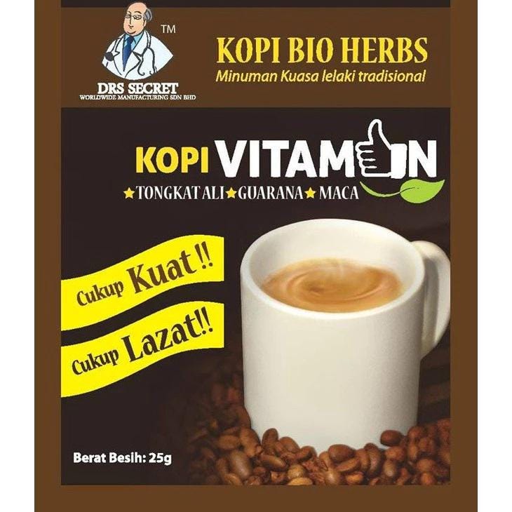 Coffee Vitamin Instant Coffee Bio Herbs For Men- 10 Sachets Each Box