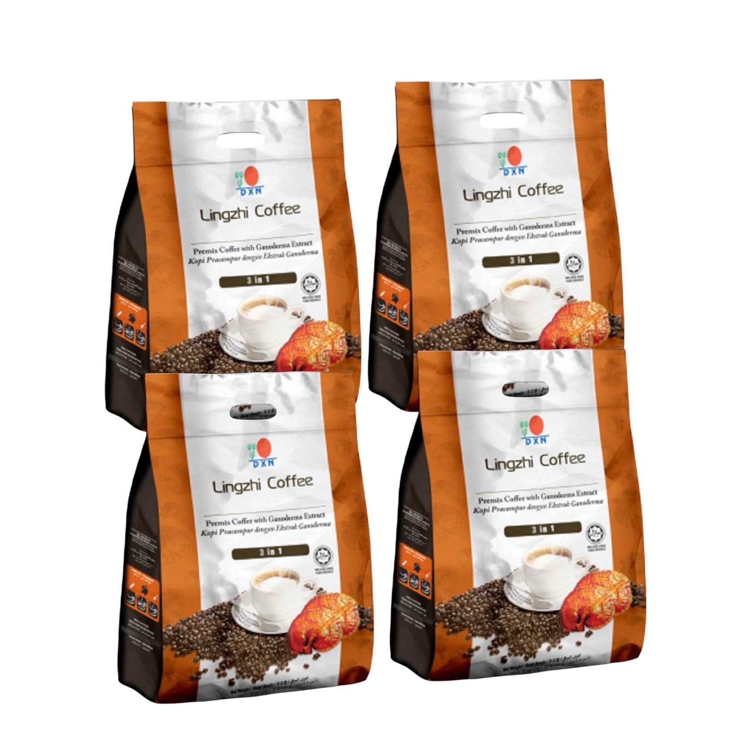DXN Lingzhi Coffee 3 in 1 Ganoderma Instant Coffee - 20 Sachets