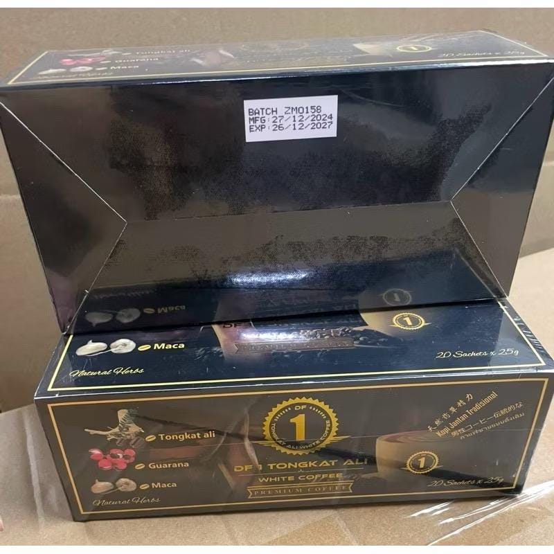 DF1 Tongkat Ali Instant Coffee – Premium Herbal Blend for Vitality & Performance For Men