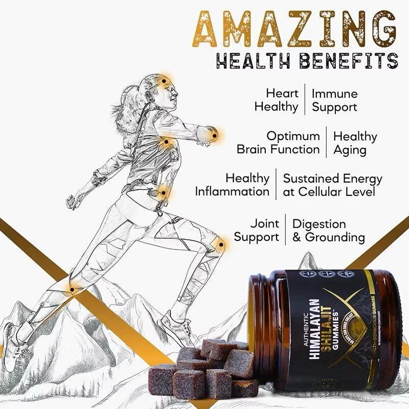 Authentic Himalayan Shilajit Gummies | Sweetened with Organic Manuka Honey | Natural Wellness & Vitality