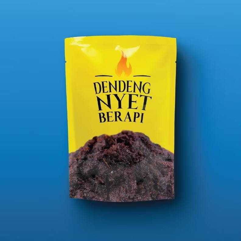 2 Packs Halal Beef Dendeng Nyet Berapi – Spicy Malaysian Dried Meat by Khairulaming