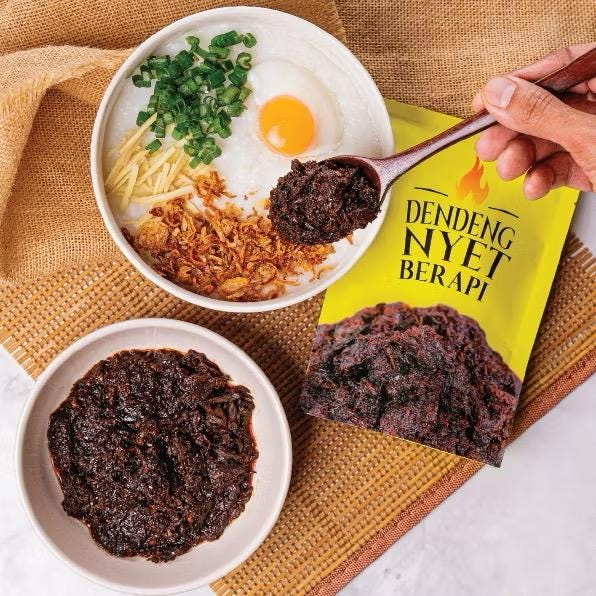 2 Packs Halal Beef Dendeng Nyet Berapi – Spicy Malaysian Dried Meat by Khairulaming