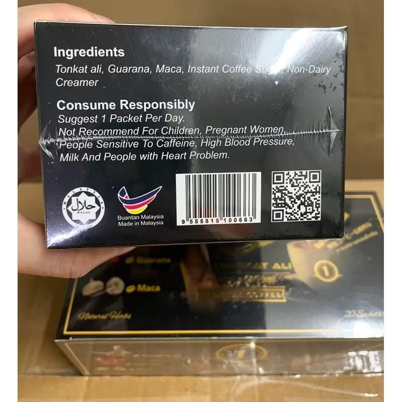 DF1 Tongkat Ali Instant Coffee – Premium Herbal Blend for Vitality & Performance For Men