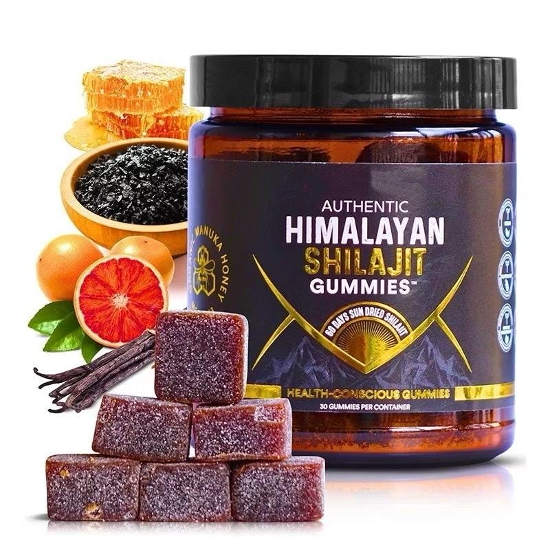 Authentic Himalayan Shilajit Gummies | Sweetened with Organic Manuka Honey | Natural Wellness & Vitality