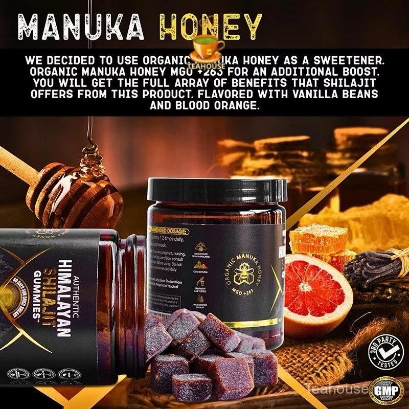Authentic Himalayan Shilajit Gummies | Sweetened with Organic Manuka Honey | Natural Wellness & Vitality