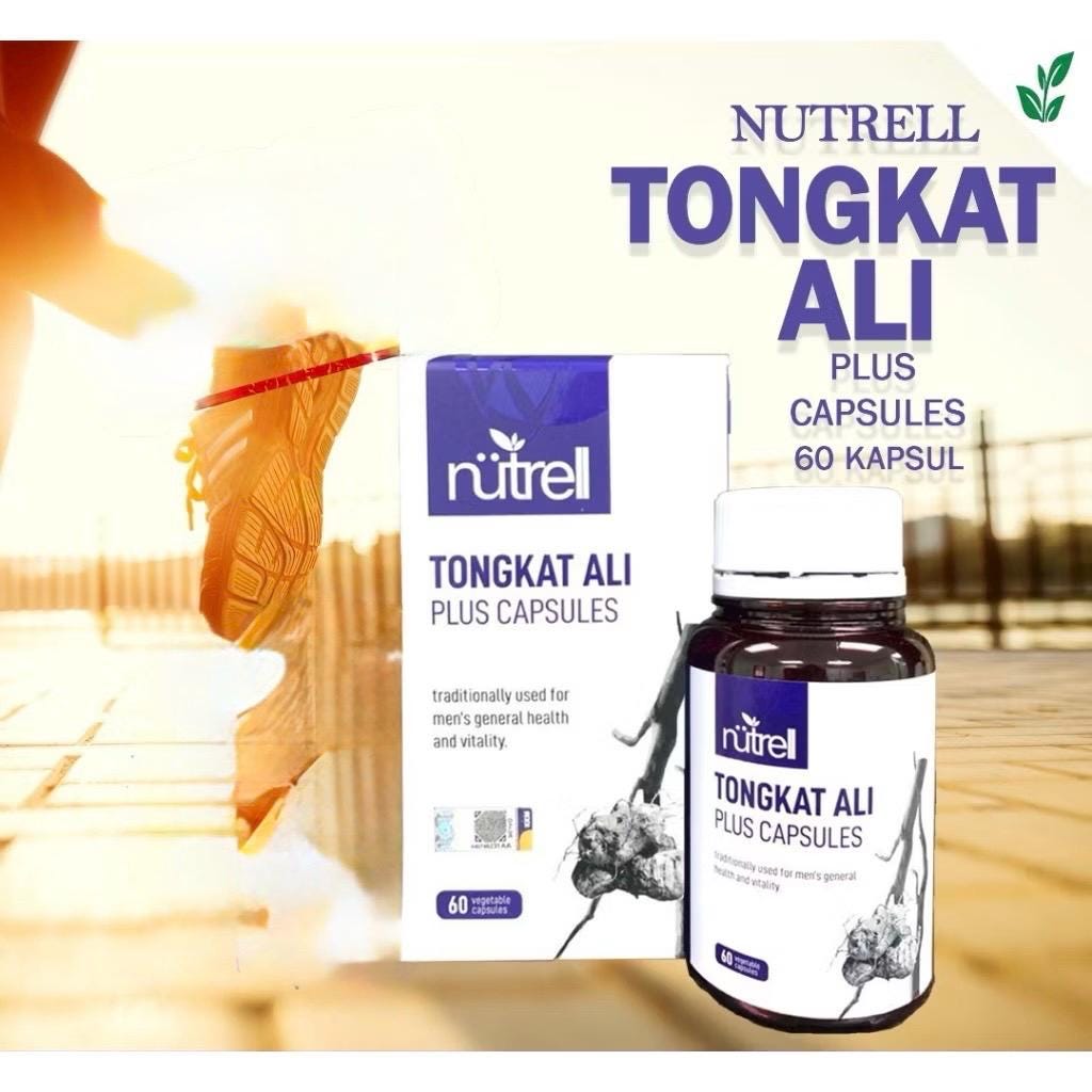 Nutrell Tongkat Ali Plus Extract – 60 Capsules | Authentic Herbal Supplement for Men