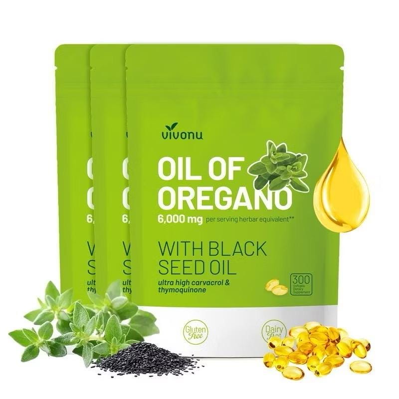 Premium 600 Oregano Capsules with Natural Seed Oil (2 Pack) | Organic Vegan Supplement | Health and Wellness Support