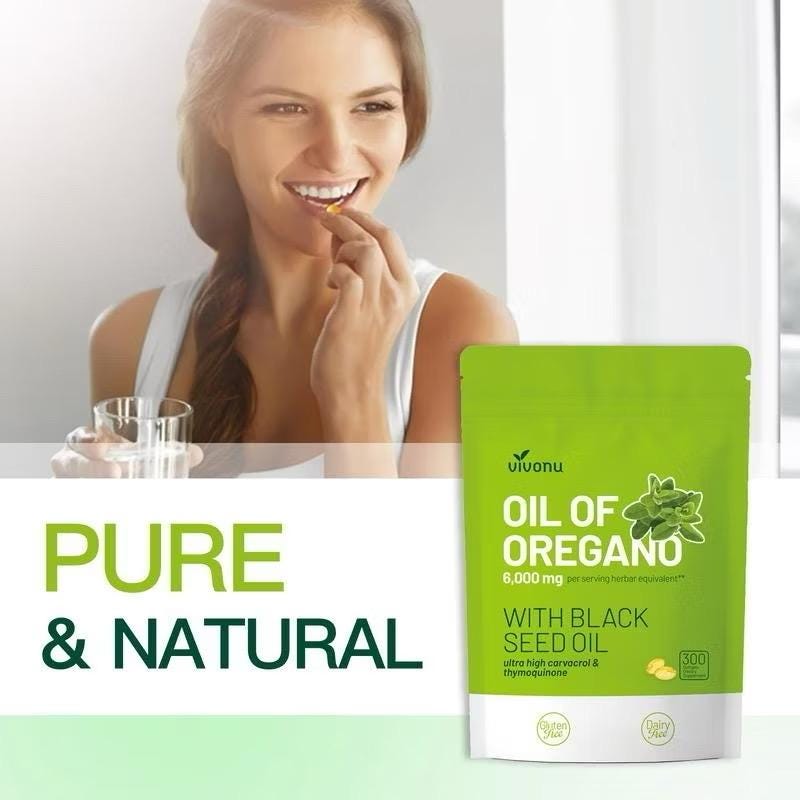 Premium 600 Oregano Capsules with Natural Seed Oil (2 Pack) | Organic Vegan Supplement | Health and Wellness Support