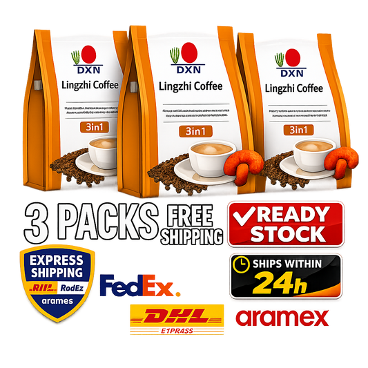 Share DXN Lingzhi Coffee 3in1 3 Packs | Halal - Ready Stock Fast Ship 24h DHL FedEx