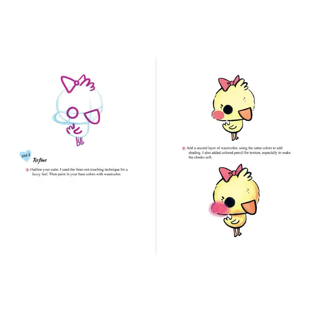 Learn to draw cute animals, foods, and objects with 101 Super Cute Things to Draw—100+ easy step-by-step lessons for beginners!