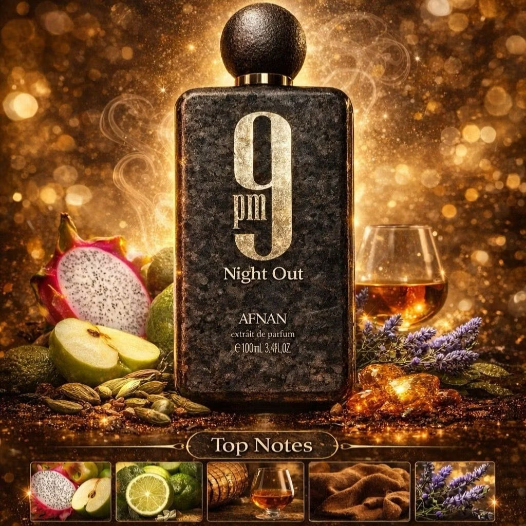 Afnan 9PM Night Out Extrait de Parfum 100ml – Long Lasting Unisex Luxury Fragrance - Free Shipping