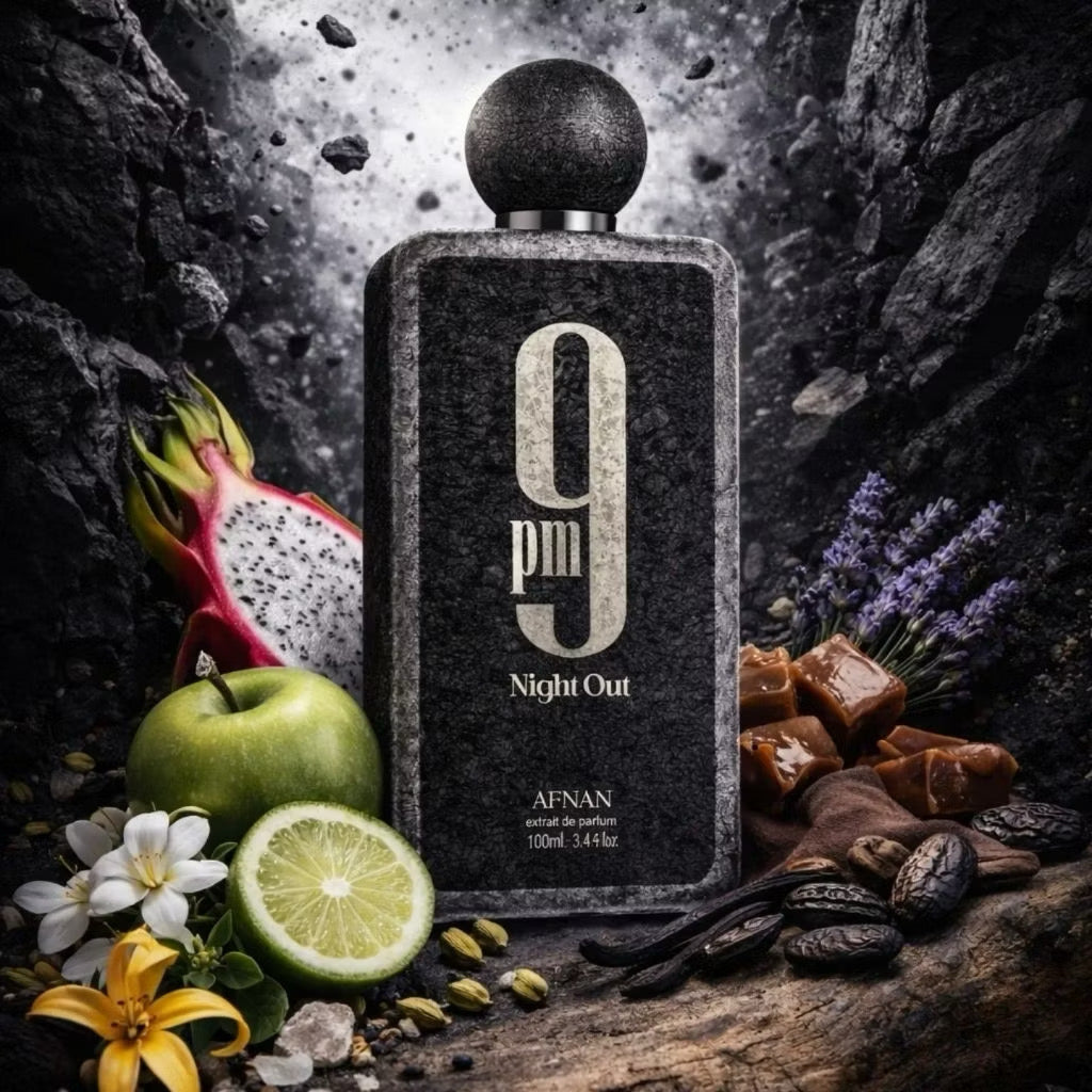 Afnan 9PM Night Out Extrait de Parfum 100ml – Long Lasting Unisex Luxury Fragrance - Free Shipping