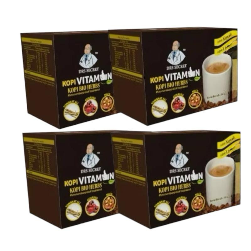 Kopi Vitamin BIO Herbs Original Instant Coffee for Men – 10 Sachets per Box, Boost Energy & Stamina