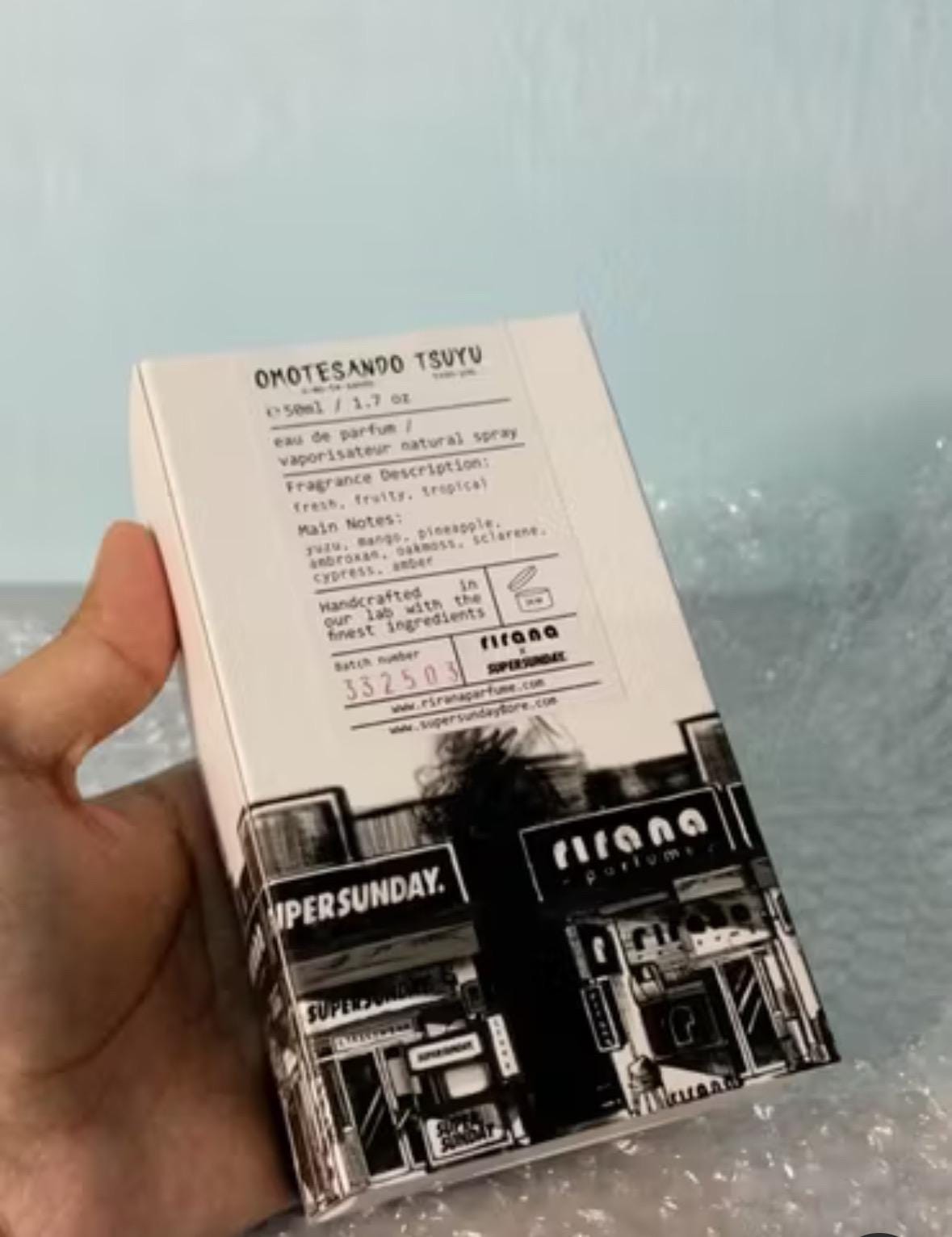 Omotesando Tsuyu Amber Perfume | Rirana x Supersunday | Unisex Fragrance | 50ml EDP | Niche Scent