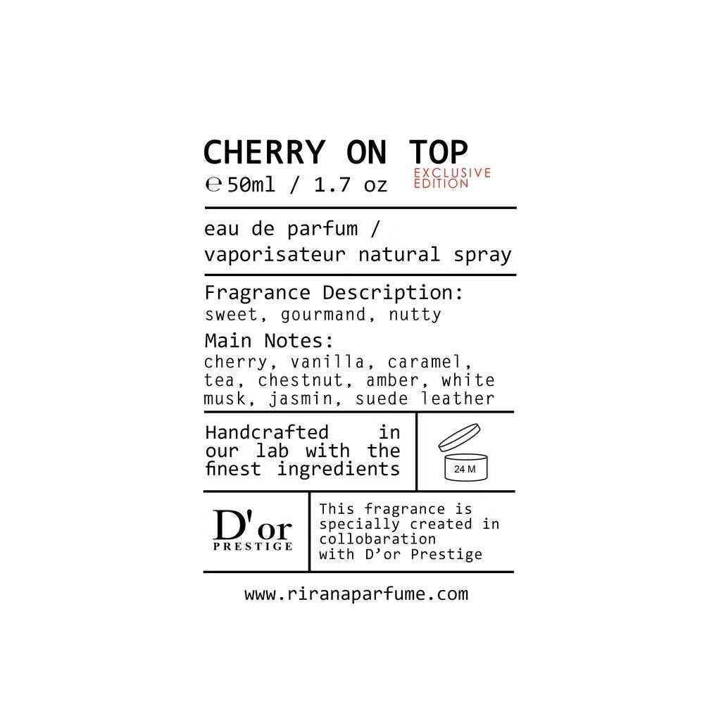 Rirana Parfume Cherry On Top 50ML EDP – Exclusive Unisex Gourmand Fragrance
