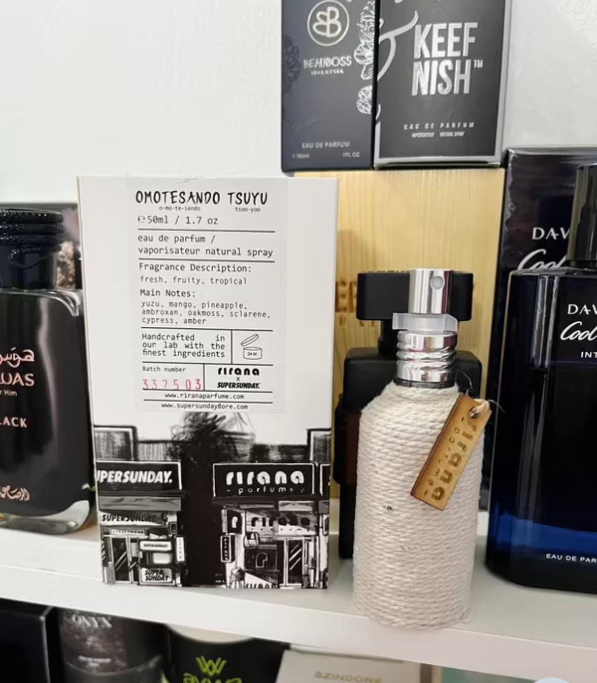 Omotesando Tsuyu Amber Perfume | Rirana x Supersunday | Unisex Fragrance | 50ml EDP | Niche Scent