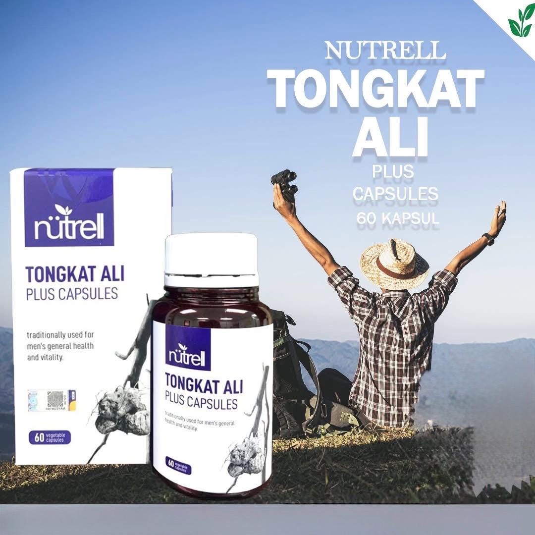 Nutrell Tongkat Ali Plus Extract – 60 Capsules | Authentic Herbal Supplement for Men